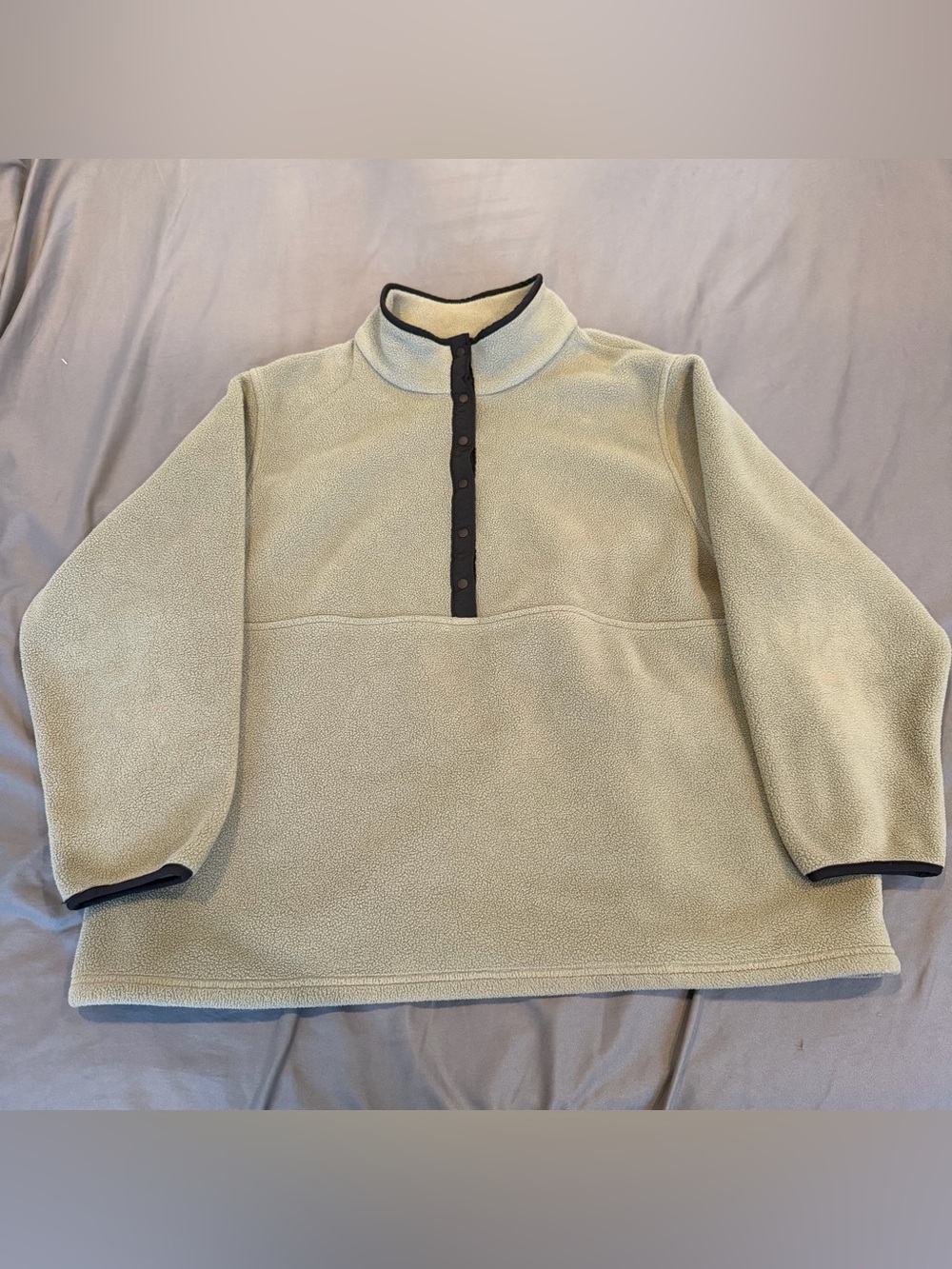 VTG LL Bean 1X-REG Fleece Snap Pullover Mock Neck OWN49 Made In USA